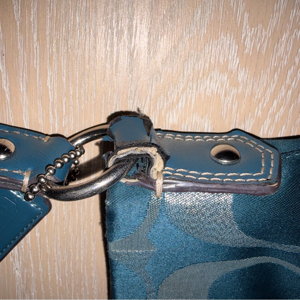 Coach Rehab Dark Teal and Gray Crossbody& Shoulder Bag - Picture 6 of 14